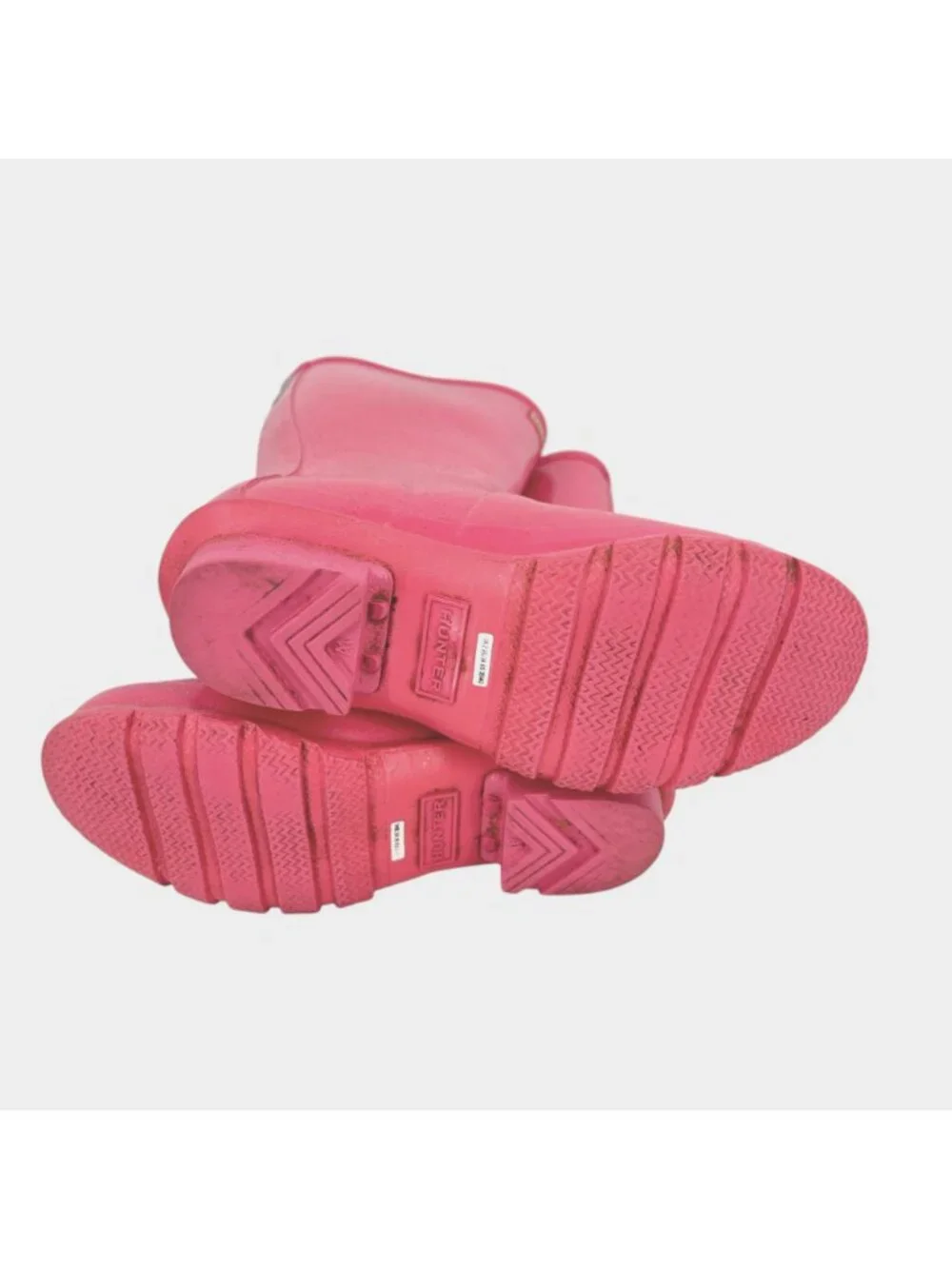 Hunter Girls Pink Glitter Rain Boots Size 4 US Durable Waterproof Mid-Calf